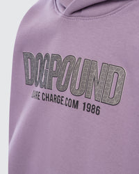 Kids Mauve Printed Hoodie