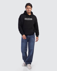 Printed Black Hoodie