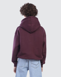 Kids Burgundy Teddy Club Hoodie