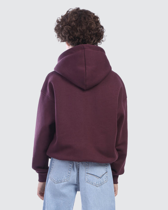 Kids Burgundy Teddy Club Hoodie
