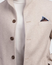 Stand Collar Wool Coat