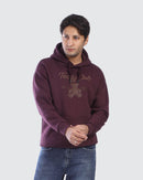 Burgundy Teddy Club Hoodie