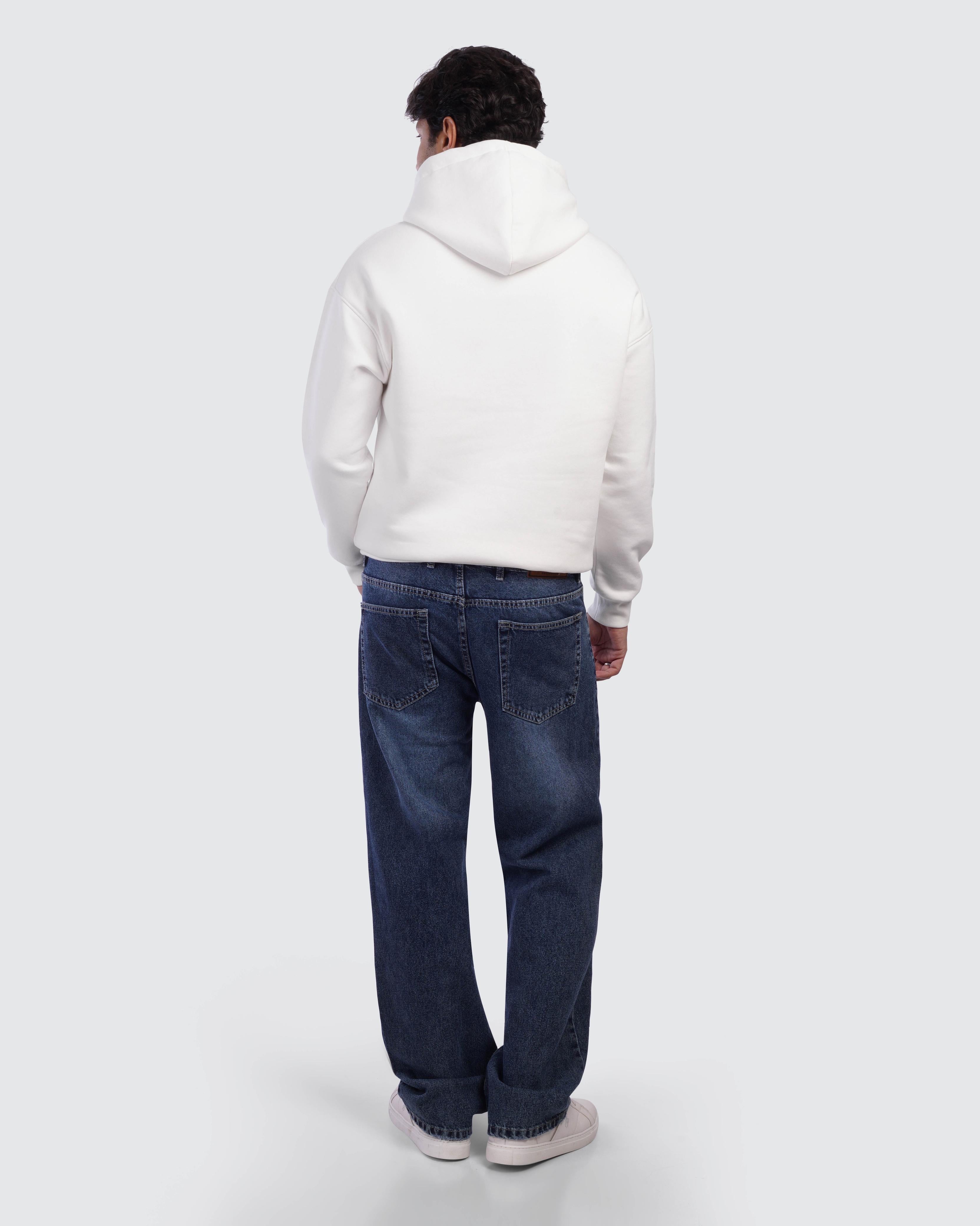 White Printed Hoodie