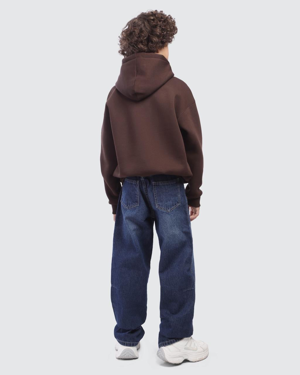 Kids Brown Graphic Hoodie
