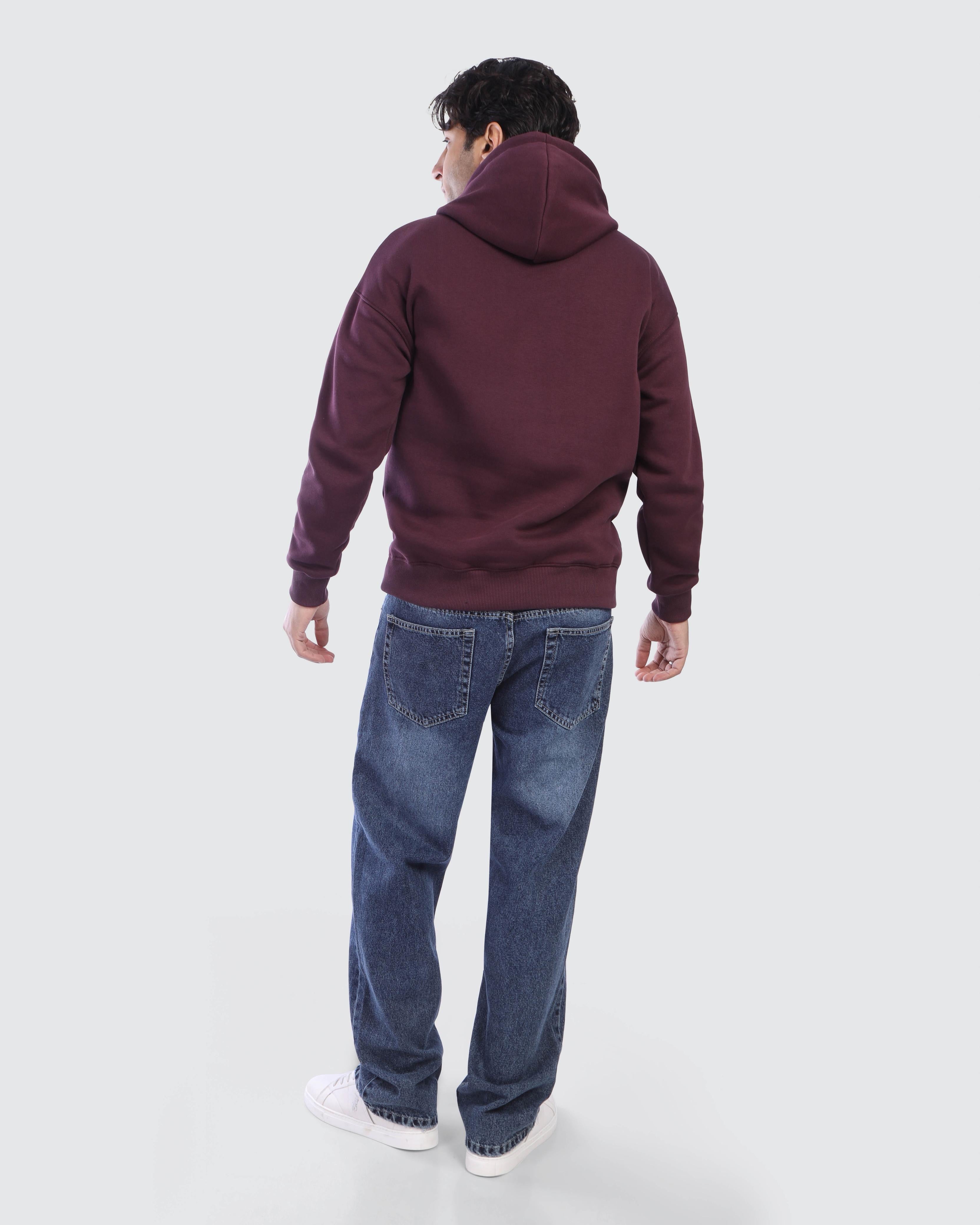 Burgundy Teddy Club Hoodie