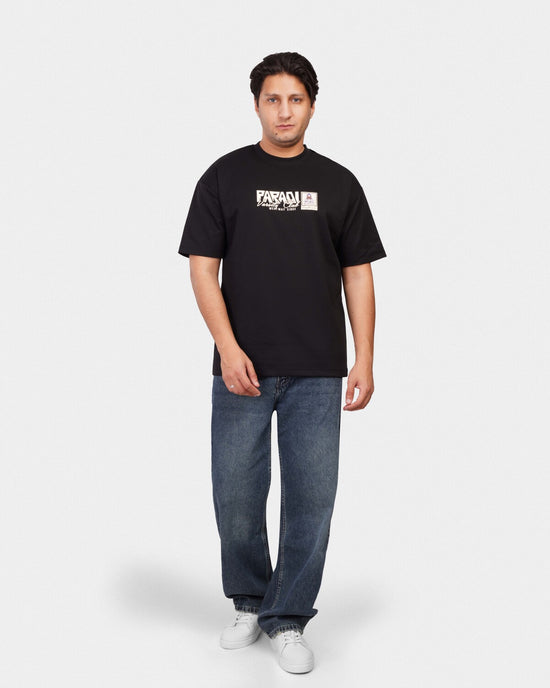 TORINESE "Faradi Varsity Club" Heritage Black Oversize Tee