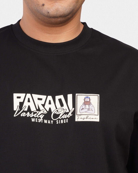 TORINESE "Faradi Varsity Club" Heritage Black Oversize Tee