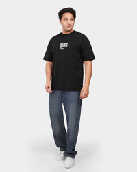 TORINESE "Sideline Black" Minimalist Graphic Oversize