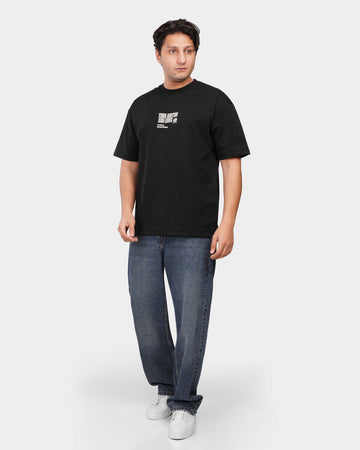 TORINESE "Sideline Black" Minimalist Graphic Oversize