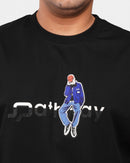 TORINESE "Pathway" Urban Illustration Black Oversize Tee