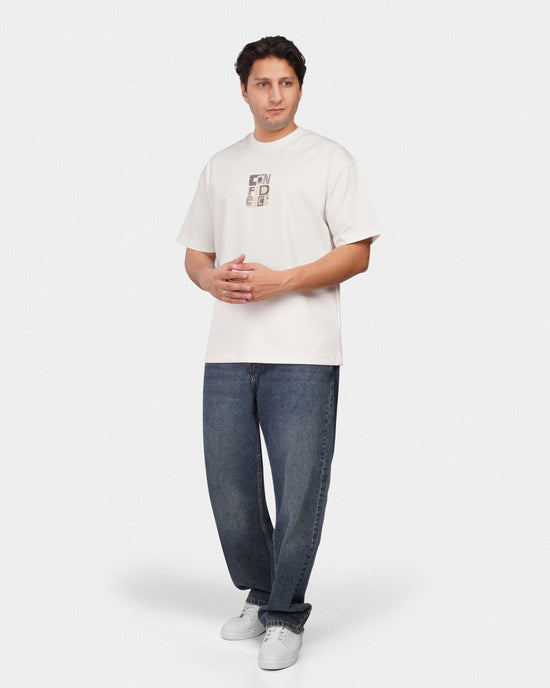 TORINESE "Confidence" Urban Statement Off-White Oversize Tee