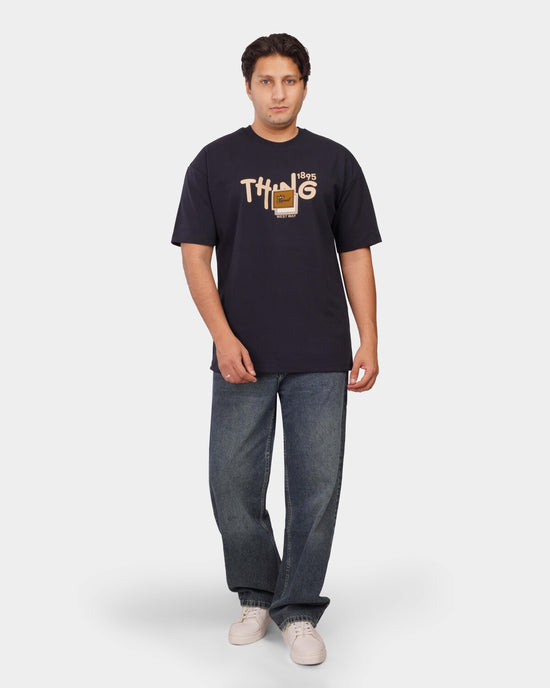 TORINESE "Deep Navy" Graphic Oversize