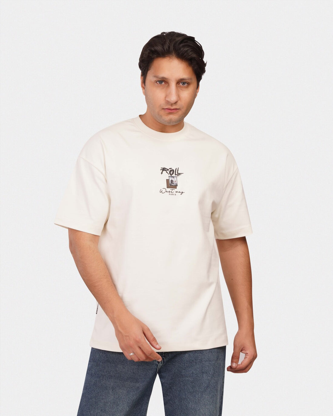 TORINESE "Aura Ivory" Graphic Oversize
