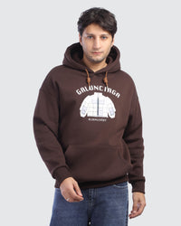 Brown Graphic Hoodie