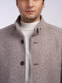 Stand Collar Wool Coat