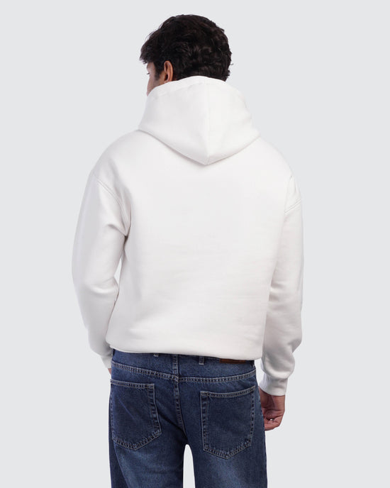 White Printed Hoodie