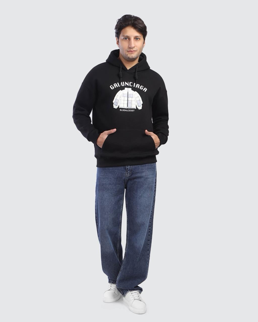 Black Graphic Hoodie