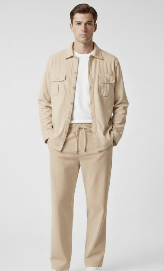 Premium Charcoal Beige Co-ord Set