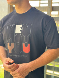TORINESE "HEY YOU" Multi-Textured Graphic Oversize Tee Collection