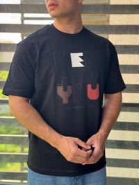 TORINESE "HEY YOU" Multi-Textured Graphic Oversize Tee Collection