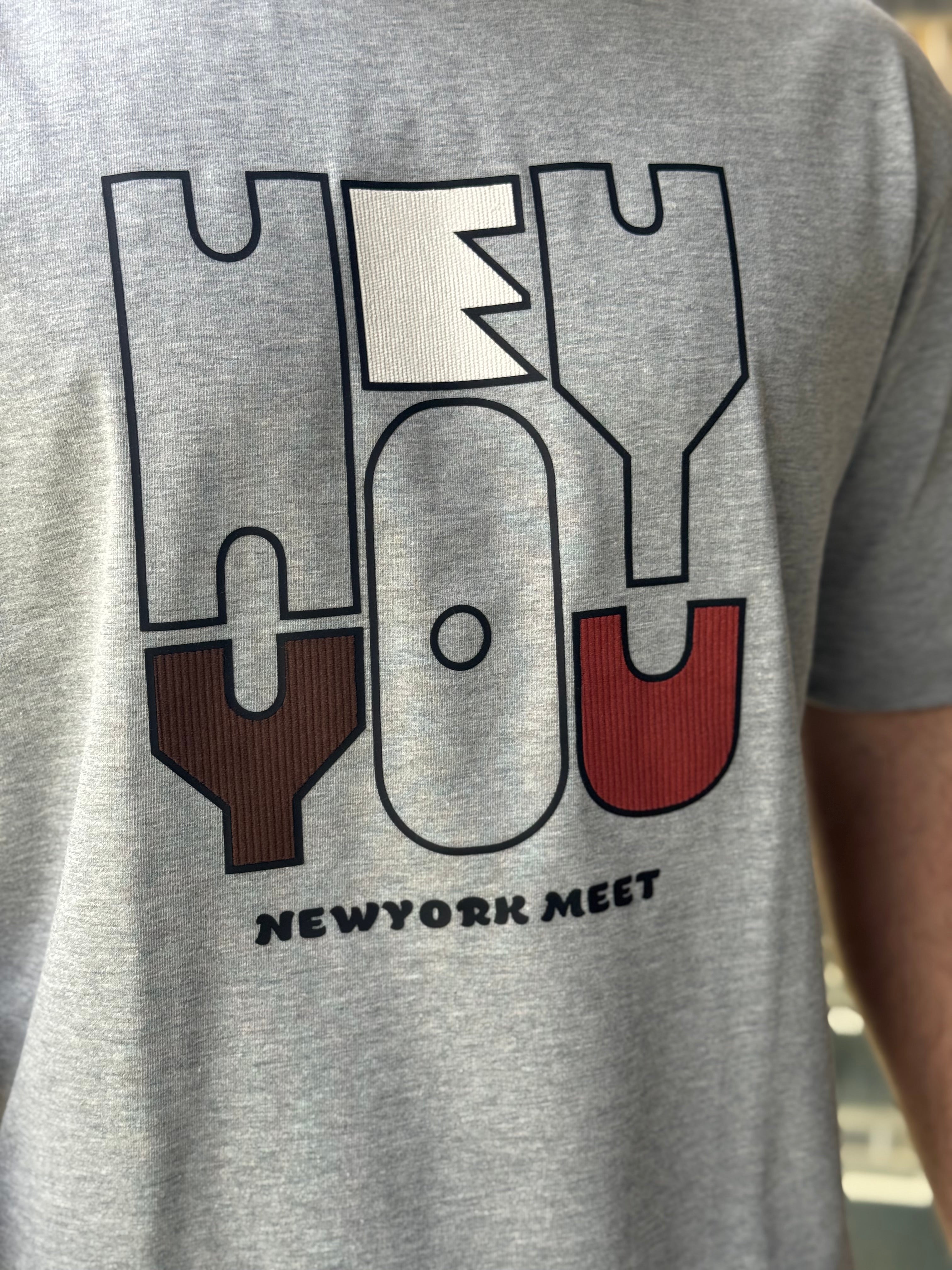 TORINESE "HEY YOU" Multi-Textured Graphic Oversize Tee Collection