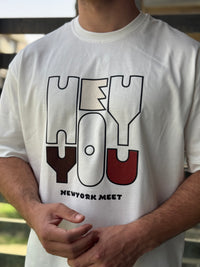 TORINESE "HEY YOU" Multi-Textured Graphic Oversize Tee Collection