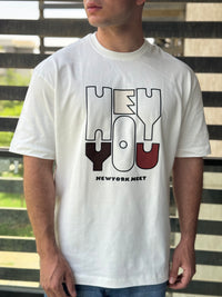 TORINESE "HEY YOU" Multi-Textured Graphic Oversize Tee Collection