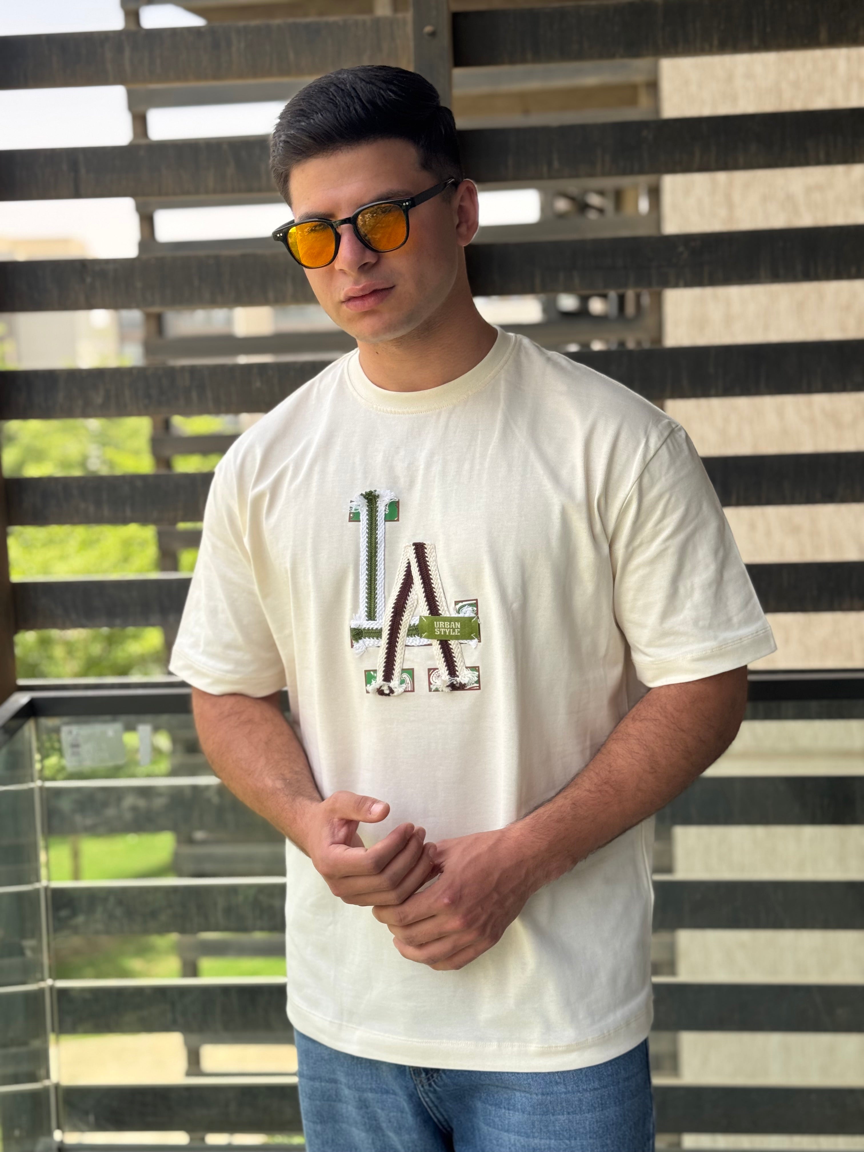 TORINESE "LA" Heavy Rope Stitch Embroidered Oversize Tee Collection