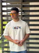 TORINESE "BEYOND ILLUSION" Heavy Waffle Knit Exposed-Stitch Oversize Tee Collection