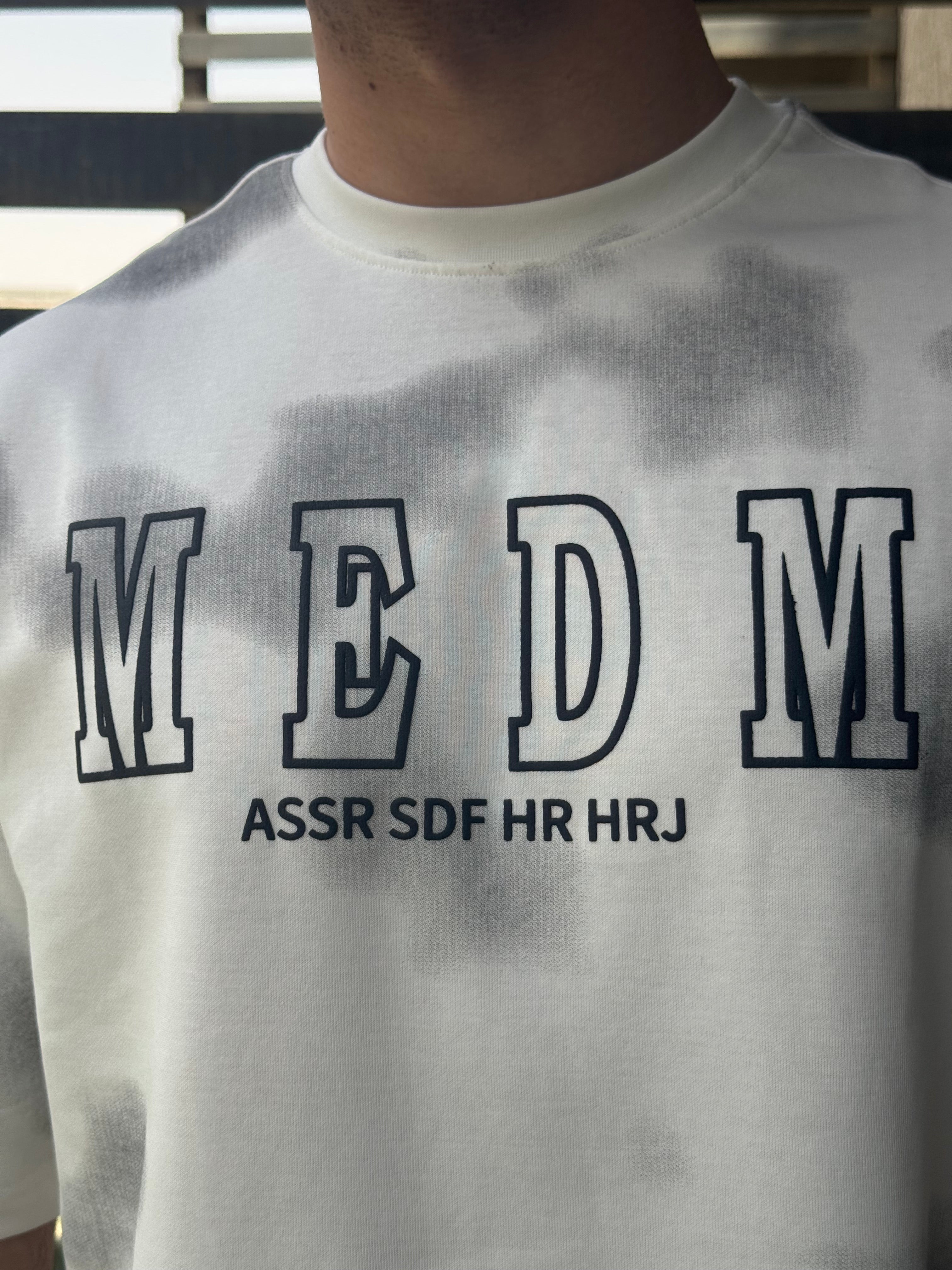 TORINESE "MEDM" Acid-Wash Varsity Oversize Tee Collection