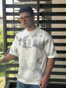 TORINESE "MEDM" Acid-Wash Varsity Oversize Tee Collection