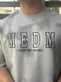 TORINESE "MEDM" Acid-Wash Varsity Oversize Tee Collection