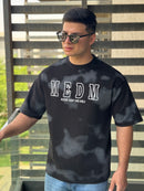 TORINESE "MEDM" Acid-Wash Varsity Oversize Tee Collection