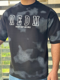 TORINESE "MEDM" Acid-Wash Varsity Oversize Tee Collection
