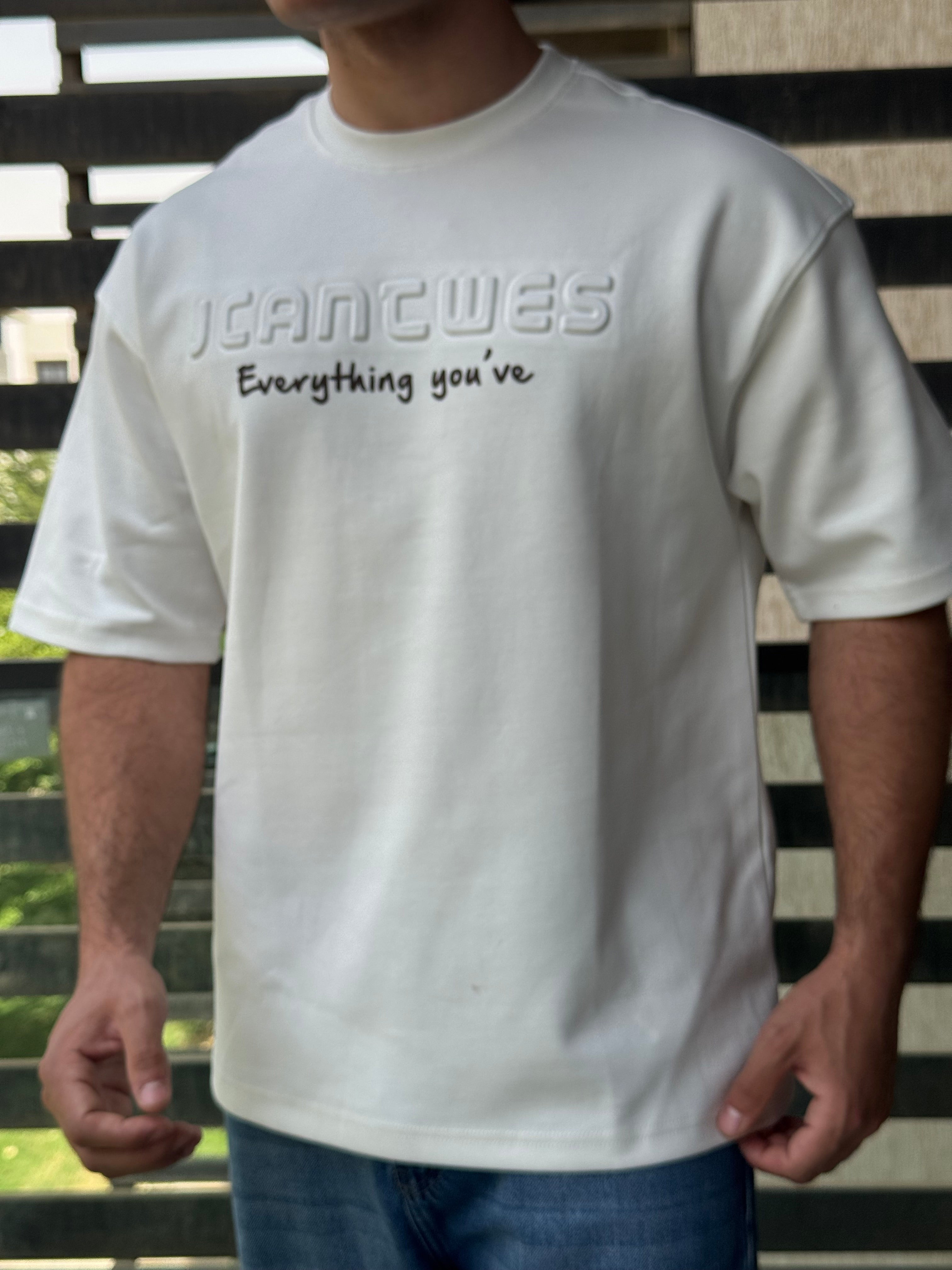 TORINESE "Everything" Embossed Typography Oversize Tee Collection