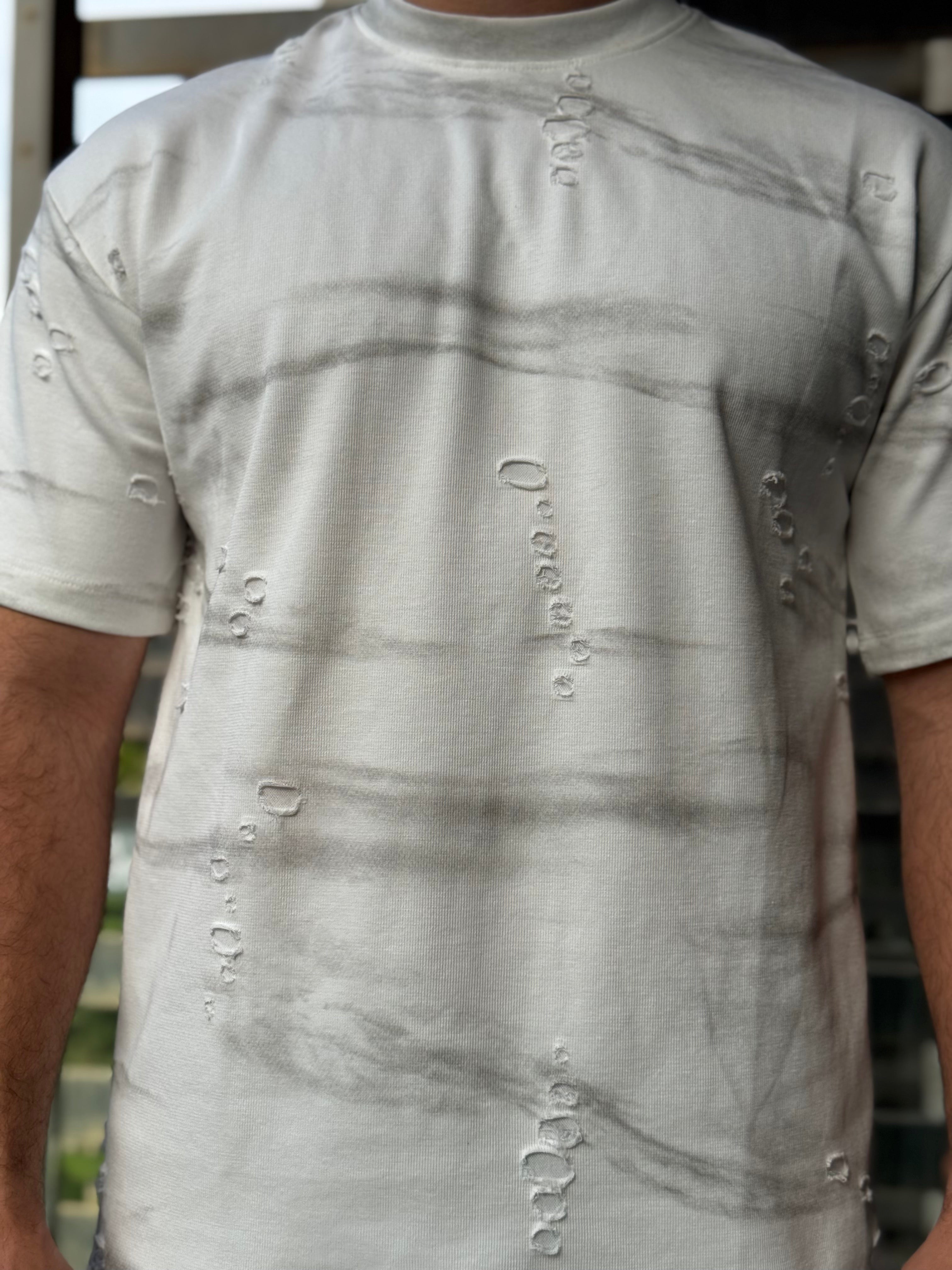 TORINESE "MEDM" Raw-Edge Cutting Oversize Tee Collection