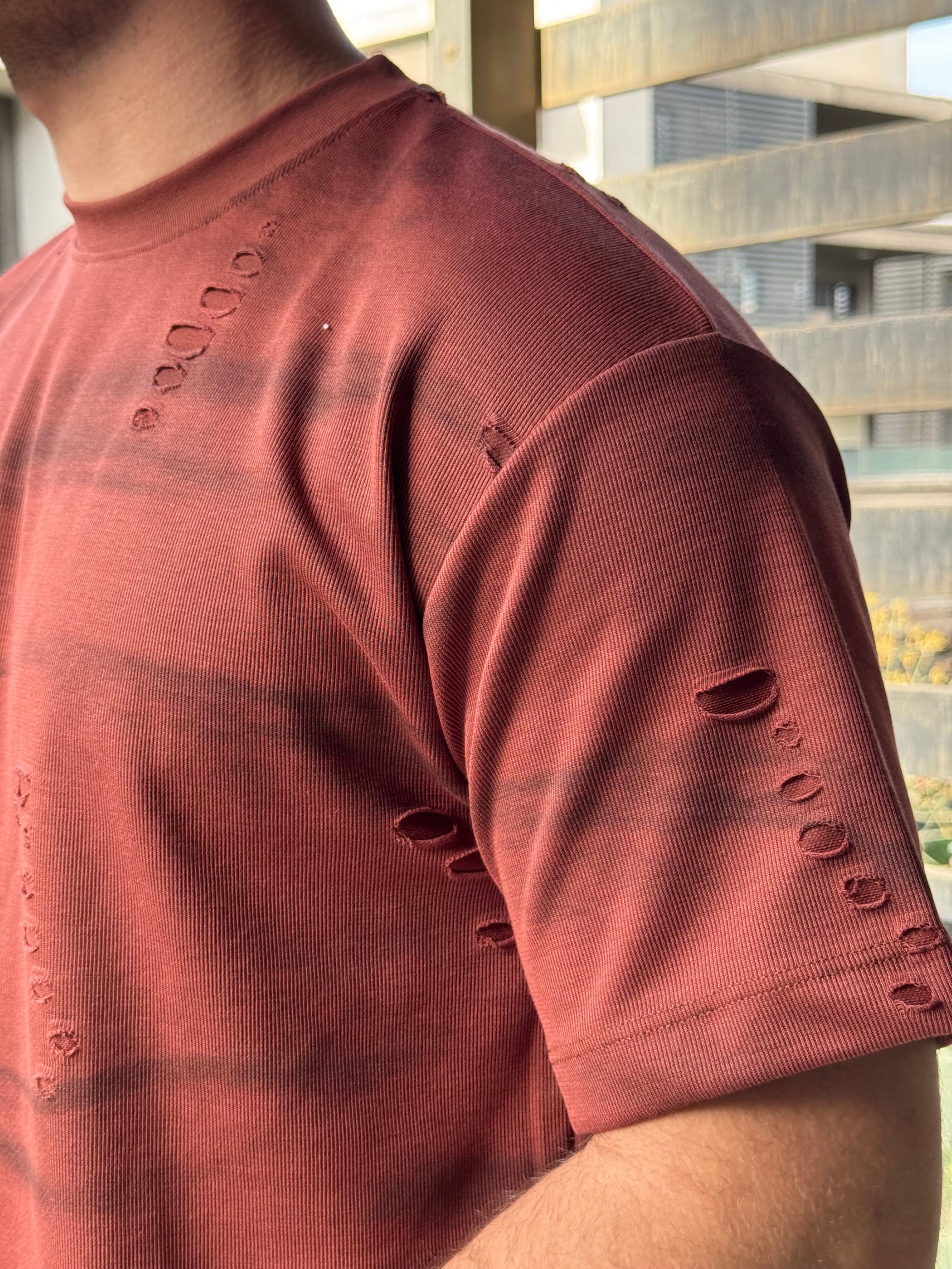 TORINESE "MEDM" Raw-Edge Cutting Oversize Tee Collection