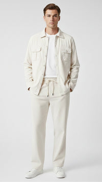 Premium Off-White Corduroy Co-ord Set