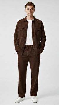 Premium Brown Corduroy Co-ord Set