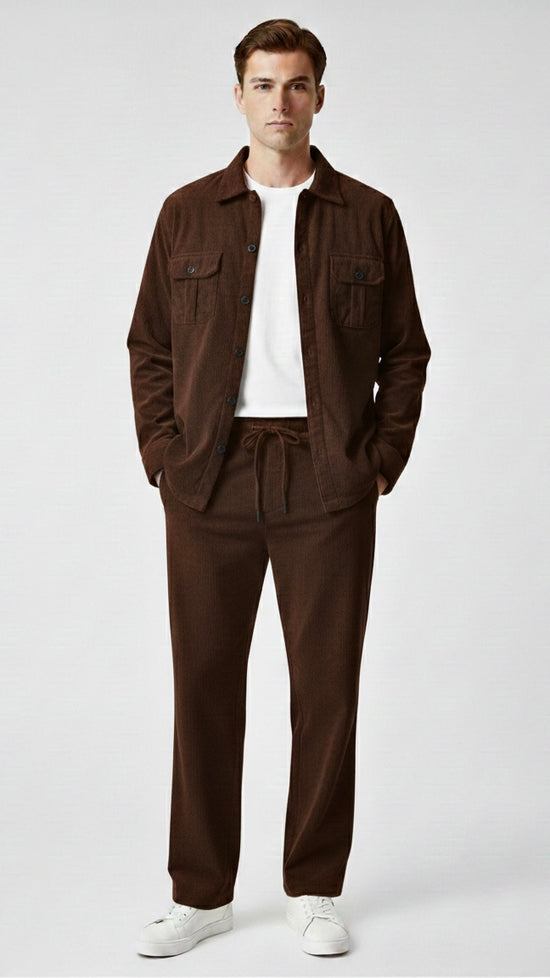 Premium Brown Corduroy Co-ord Set