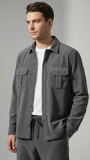 Premium Charcoal Grey Corduroy Co-ord Set