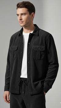 Premium Black Corduroy Co-ord Set