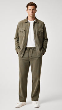 Premium Olive Green Corduroy Co-ord Set