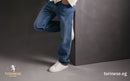 Light Blue Wide-Leg Denim Jeans