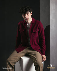 Burgundy Woolen Winter Shirt