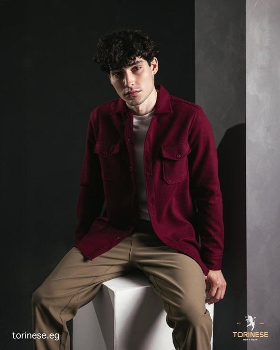 Burgundy Woolen Winter Shirt