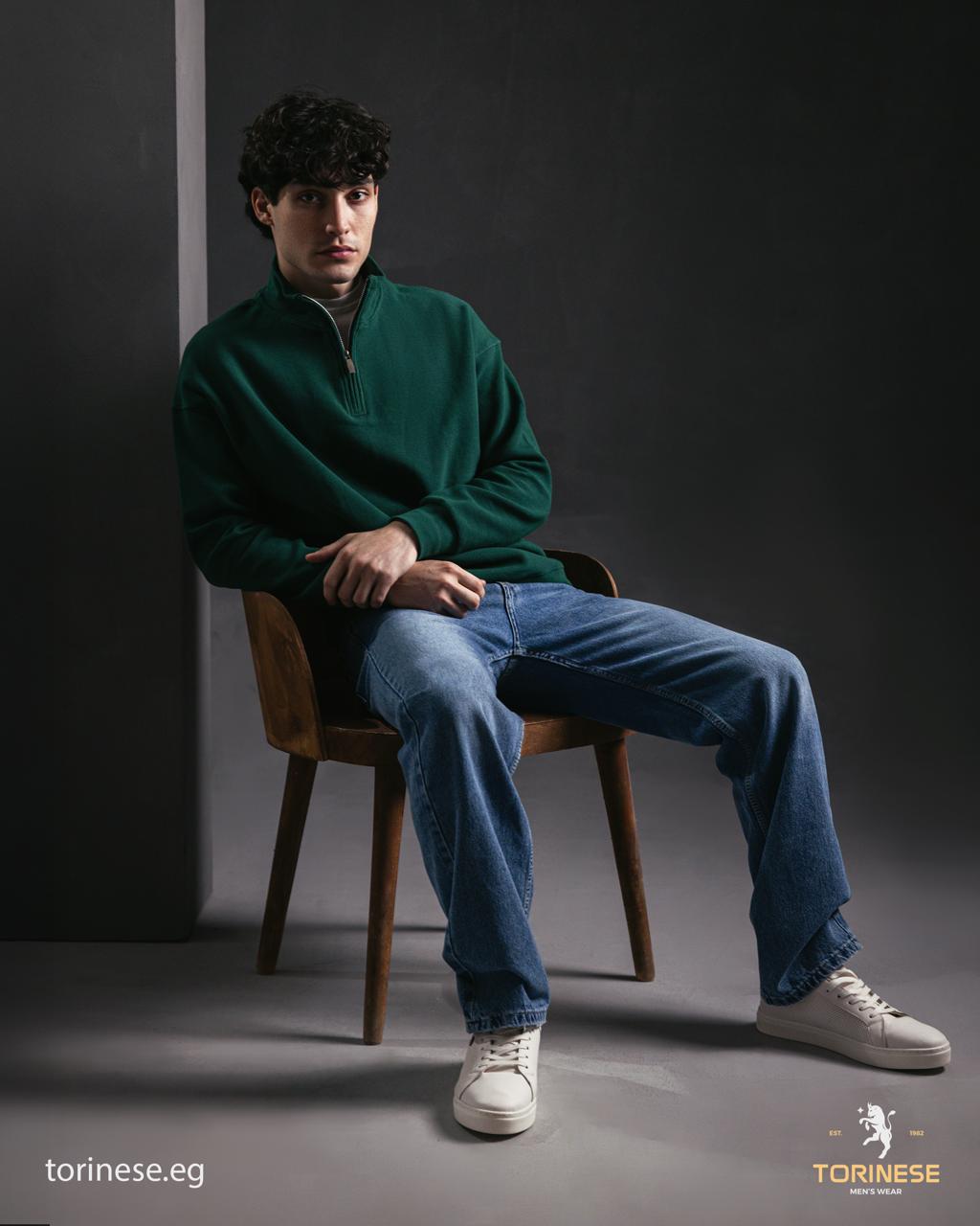 Oil Half-Zip Sweatshirt