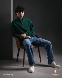 Oil Half-Zip Sweatshirt