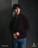 Burgundy Half-Zip Sweatshirt