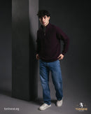 Burgundy Half-Zip Sweatshirt